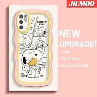 เคส JIUMOO สำหรับ Xiaomi POCO M3 Pro 4G M3 Pro 5G Redmi Note 10 5G Note 10T เคสการ์ตูนสนูปี้แบบเรียบง่ายแฟชั่นสีสันสดใสเคสโทรศัพท์แบบใสคลื่นดีไซน์ใหม่เคสป้องกันซิลิโคนเลนส์กล้องถ่ายรูปเคสโปร่งใสกันกระแทก