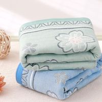 hotx 【cw】 Soft Cotton Gauze Towel Pattern Skin-friendly Absorbent Washcloth