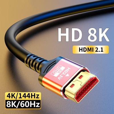 Kabel HDMI 8K untuk Xiaomi TV Box PS5 USB HUB Ultra berkecepatan tinggi bersertifikasi 8K 60Hz kabel HDMI 2.1 48Gbps eARC Dolby Vision