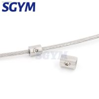 ❆﹍卍 2pcs 304 stainless steel handscrew Clamp Wire Rope Clip with Hexagon Grub Screw Bolts buckle for 2 3 4 5 6 8 10 12mm steel wire