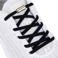 Elastic Shoe Laces Lock No Tie Shoelaces Semicircle Shoe Laces for Kids Adult Sneakers Shoelace Metal Lock StringsTieless 100CM