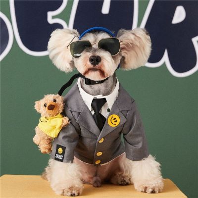 ✵ DODO Pet Clothes Puppy Teddy Schnauzer Poodle Dog Cat Fashion Trendy Suit Cardigan Jacket