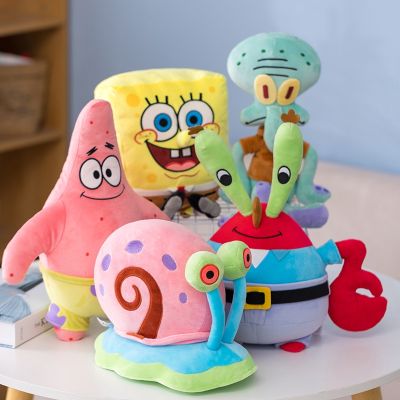 【CW】◆☌  Cartoon Anime Sponge Starfish Snail Crab Squidward Tentacles Patrick A Star Stuffed Animals Pillows Dolls