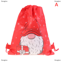 Donglon Santa claus drawstring Bag กระเป๋าเป้สะพายหลังผ้าไม่ทอแพ็คเกจท่องเที่ยว