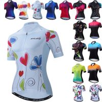 2022 Cycling Jersey Women Bike Mountain Road MTB Top Female Bicycle Shirt Short Sleeve Racing Riding Clothing Summer Lady Heart