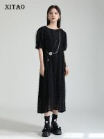 XITAO Dress Vintage Lace Fashion Solid Color New Women Dress