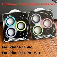Luminous Lens Ring Protector For iPhone 14 13 Pro Max Ceramic Camera Lens Protector for iPhone 14 Pro 13 Pro 14 Pro Max Glass  Screen Protectors