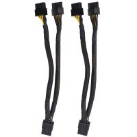 GPU VGA PCI-E 8 Pin Female to Dual 8(6+2) Pin Male PCI Express Adapter Braided Sleeved Splitter Power Cable 8 Inch