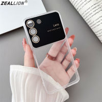 Zeallion เคสโทรศัพท์ TPU นิ่มป้องกันใสสำหรับ [Samsung Galaxy A12 A13 A14 A21S A22 A23 A24 A33 A34 A50 A51 A52 A54 A70 A71 4G A72 A73 S20 S21 S22 S23 Plus Note 20 Ultra] พร้อมฝาปิดหน้าต่างขนาดใหญ่ป้องกันเลนส์กล้อง