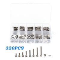 cup head inner-hexagon screw nut flat washer combination suit 304 Stainless Steel M2 cup head inner-hexagon screw suit 320 grain Nails  Screws Fastene