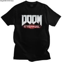 T-shirt เสื้อยืดแขนสั้น ผ้าฝ้าย พิมพ์ลายเกม Doom Eternal games สไตล์สตรีท สําหรับผู้ชายS-5XL  4Q6U