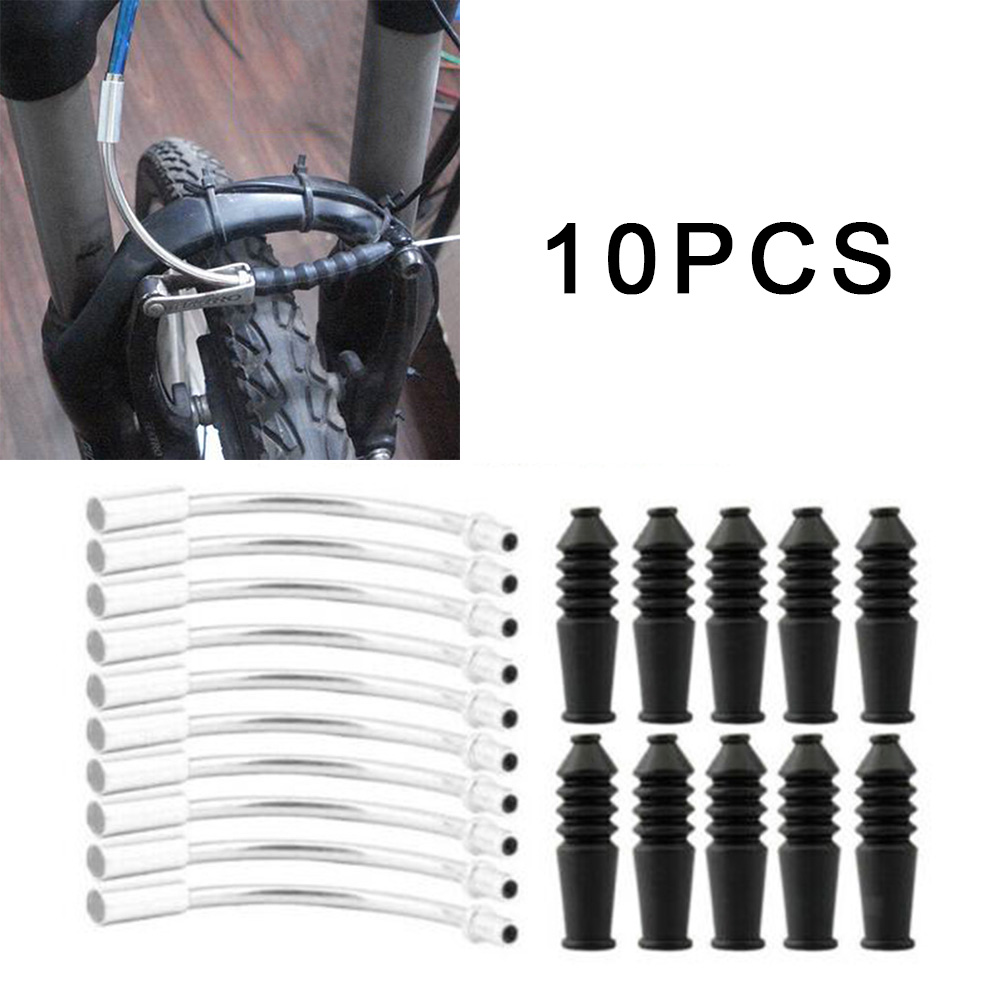 10Pcs Bike V Brake Noodle Bicycle Cable Guide Pipe Rubber Boots Cover Cycling SG 