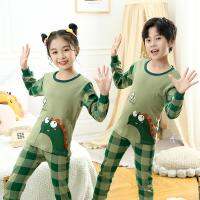 Children Full Sleeve Cotton Pajamas Sets Boys Dinosaur Pajamas Kids Pyjamas for 2 to 14 Years Teens Pijamas Homewear Nightwear