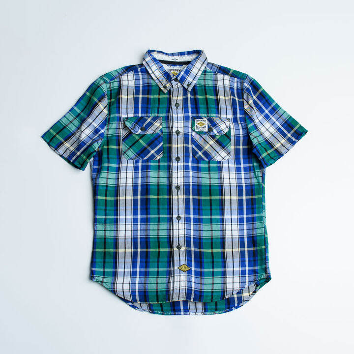 superdry-singlesawn-button-down-short-sleeve-shirt-เสื้อเชิ้ต-สำหรับผู้ชาย-สี-malory-check