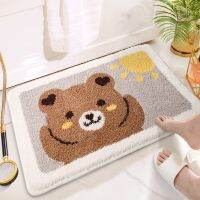 พรมปูพื้นห้องน้ำ Bathroom Rug Non-Slip พรมหน้าห้องน้ำ พรม  พรมเช็ดเท้า นุ่มและดูดซับ พรมภาพการ์ตูน  แผ่นรองฝ่าเท้ากันลื่น 40cm x 60cm พรมในห้องน้ำ พรมห้องน้ำ แห้งเร็ว พรมเช็ดเท้าในห้องน้ำ Bath Mat