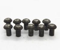 【CW】 50Pcs M4 x 8mm Half Round Carbon Rivets Hand Type Rivet dark Color