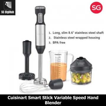 Cuisinart Smart Stick Variable Speed Hand Blender with Potato Masher,  Stainless Steel 
