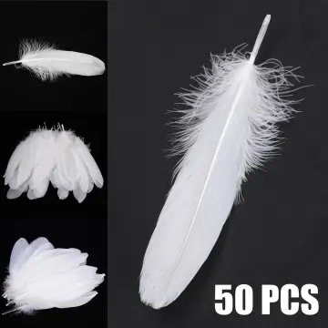 50PCS 15-20cm White Goose Feathers Feather DIY Crafts Natural Beautiful  Wedding 