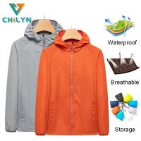 《Qinghe Yi Fang》 CHILYN Men 39; S Hiking Camping Waterproof Jacket Women Reflective Sun Protection Clothing Unsiex Large Size Outdoor Windbreakers
