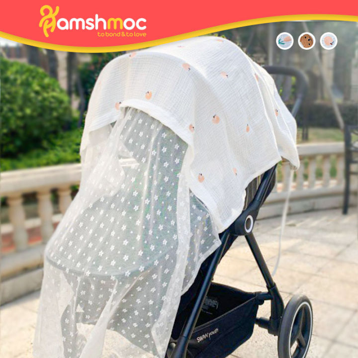 hamshmoc-ผ้าคลุมตาข่ายกันยุงสำหรับเด็กทารกตาข่ายกันยุงรถเข็นเด็กทารกสากล-ผ้าคลุมป้องกันเด็กทารกแรกเกิดอุปกรณ์เสริมสำหรับการเดินทางของเด็กทารก