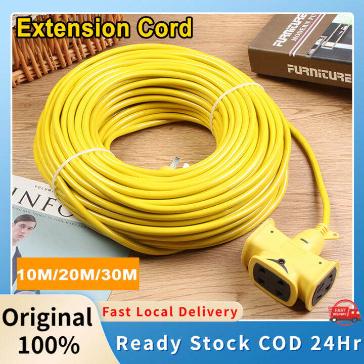 Cable Extension Cord With Socket 10m/20m/30m Meters Vehicle Charging Extension Wire ExtraLong