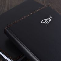 [Ten Books] Leather Business Office Notebook A5 Thick Meeting Record Book Student Homework Diary