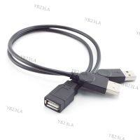 USB 2.0 A female to Dual male Splitter DC Power Supply Extension Cable Super Speed Data Sync Charging for U Disks YB23TH