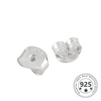 925 Sterling Silver Butterfly Earring Back Plug Earring Settings Base Ear Studs Back Metal Earback Earring Stopper For Findings