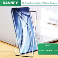 HANNEY สำหรับ OPPO RENO 10 8 8T 8Z 7Z 6 5 Pro 5F 4F 2 2Z 2F 9D ป้องกันหน้าจอแก้วกระจกนิรภัยฟิล์ม 9DGH-01