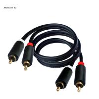 R9CB 2RCA สายพ่วงตัวผู้กับตัวผู้ชุบ2RCA เพื่อ2RCA ต่อสเตอริโอ