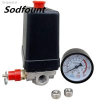 ∋❈◄ 1/4 BSP 4 Port 12 Bar Single-phase Air Compressor Pressure 0-175 PSI Switch Control Valve Safety Valve Pressure Gauge