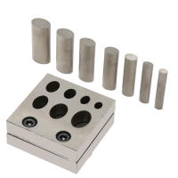 Professional Circle Round Disc Cutter Set Jewelry Making Punch Die Disc 45 Steel Disc Punch (Round Style)