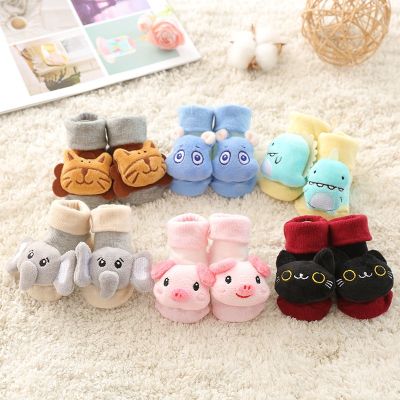 Cute Baby Floor Socks Cartoon 3d Animal Socks for Newborn Infant Cotton Soft Non slip Socks with Bells Baby Girls Boys Socks