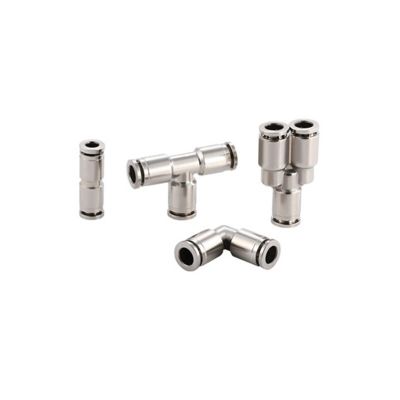 PU PV PE PY 304 stainless steel metal pneumatic quick coupling 4 6 8 10 12 14 16mm high pressure air pipe quick coupling Pipe Fittings Accessories