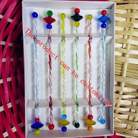 Murano Handmade แก้วค็อกเทล Swizzle Sticks Stirrer กาแฟไวน์เครื่องดื่ม Muddler Puddler Party Kitchen Night-Club อุปกรณ์เสริม