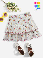 KiddeeCrew  กระโปรงเด็ก  กระโปรงสั้นครีมลายไอศกรีม ice cream short skirt เหมาะสำหรับอายุ 2-10 ปี