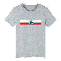 Le Coq sportif_french แฟชั่นหลวมขนาดใหญ่ O-คอเสื้อยืด unisex นักเรียนแขนสั้น