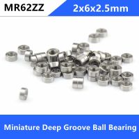 ✸﹊☂ 50pcs-500pcs MR62ZZ 2x6x2.5 mm Miniature Bearing MR62Z MR62 R-620ZZ Shielded Deep Groove Ball Bearings 2x6x2.5mm