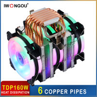 IWONGOU Cpu Cooler 2011 6 Heat s Processor Cooler For In AMD Hurricane Air Cooler Cpu Cooling Fan