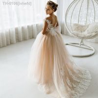 ❄☍ ivhefd Vestido florido sem costas de renda vintage vestido baile Primeira Comunhão Casamento Júnior 4 a 8 anos 2023