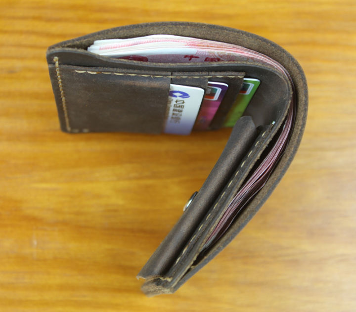 munuki-กระเป๋าสตางค์หนังแท้เครซีฮอร์สวินเทจทำด้วยมือสำหรับผู้ชายคลิปเงินหนังแบรนด์เดิมกระเป๋าใส่เงินสำหรับผู้ชายกระเป๋าสตางค์สั้นสองพับพร้อมกระเป๋าใส่เหรียญและ-wf211แนวตั้งกระเป๋าเก็บบัตร
