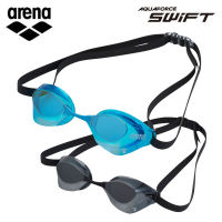 แว่นตาว่ายน้ำ Arena ไร้ขอบ ไม่มีขอบยาง ASVYKD-AGL140M Aqua Force Swift ( Racing Goggles Mirror Type Swipe Anti-fog) แว่นตาว่ายน้ำ