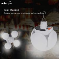 ♧ 1 2pcs Outdoor Solar Lights LED Rechargeable Camping Tent Night Lamp E27 Plug Indoor Lighting Bulb for Home Bedroom Yard Garden