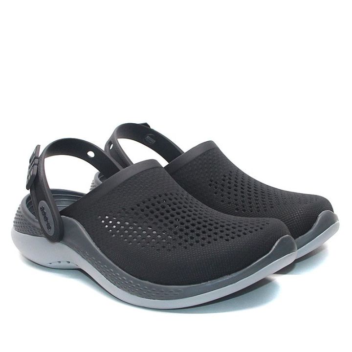 ผลิตภัณฑ์ใหม่-crocs-2023-รูปแบบใหม่ฤดูร้อนมีความสุข-360-แห้งเร็วผู้ชายระบายอากาศได้และรองเท้าแตะชายหาดผู้หญิงรองเท้าแตะกลางแจ้งเบาโ