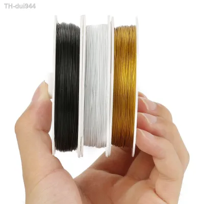 0.3/0.38/0.45mm Copper Wire Gold Black White Color DIY Craft Beading Wires Jewelry Cord String for Bracelet Necklace Making