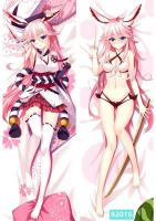 (ปลอกหมอนเท่านั้น) 60X180Cm อนิเมะเกม Genshin Impact Dakimakura Yae คอสเพลย์ซากุระปลอกหมอนโอตาคุ DIY ออกแบบเอง Pillowcas