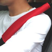 Car Breathable Seat Belt Pad Sandwish 30X7CM Black Blue Red Auto Seat Belt Cover Car Harness Shoulder Pad Car Styling 1 PC Seat Covers