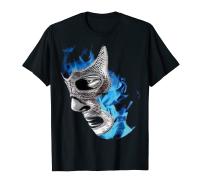 รู้สึก-หมึก Demon Blue Lucha Libre นักมวยปล้ำเม็กซิกัน Legend เสื้อยืด S-5XL