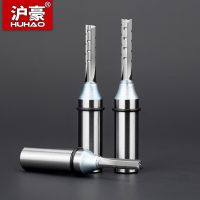 HUHAO TCT เครื่องกัดตรง 3 ขลุ่ย 1/2 Shank MDF ไม้อัด Chipboard ไม้แกะสลักตัด Slotting Router Bit Endmill