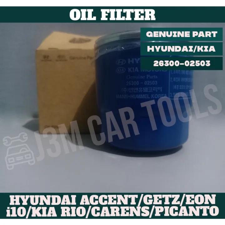 Genuine Oil Filter Hyundai Eon, Getz, I10, Kia Rio, Picanto, Carens